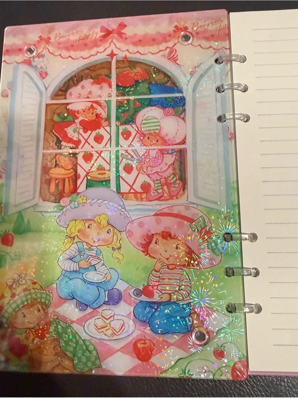 Strawberry Shortcake Card Maker Pink Glittered Folder